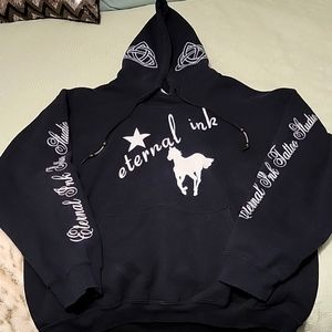 XL Eternal Ink Tattoo Studio Hoodie (Black)